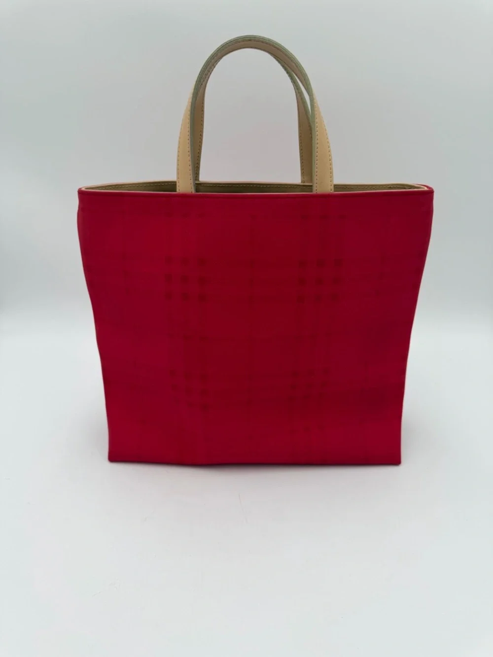 Vintage Burberry Nova Check Mini Tote Canvas Leather Handles Authenticated - Picture 2 of 15